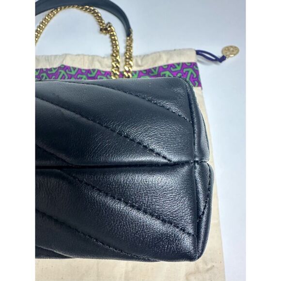 NWOT TORY BURCH KIRA SMALL CHEVRON BAG IN BLACK - Picture 5 of 16